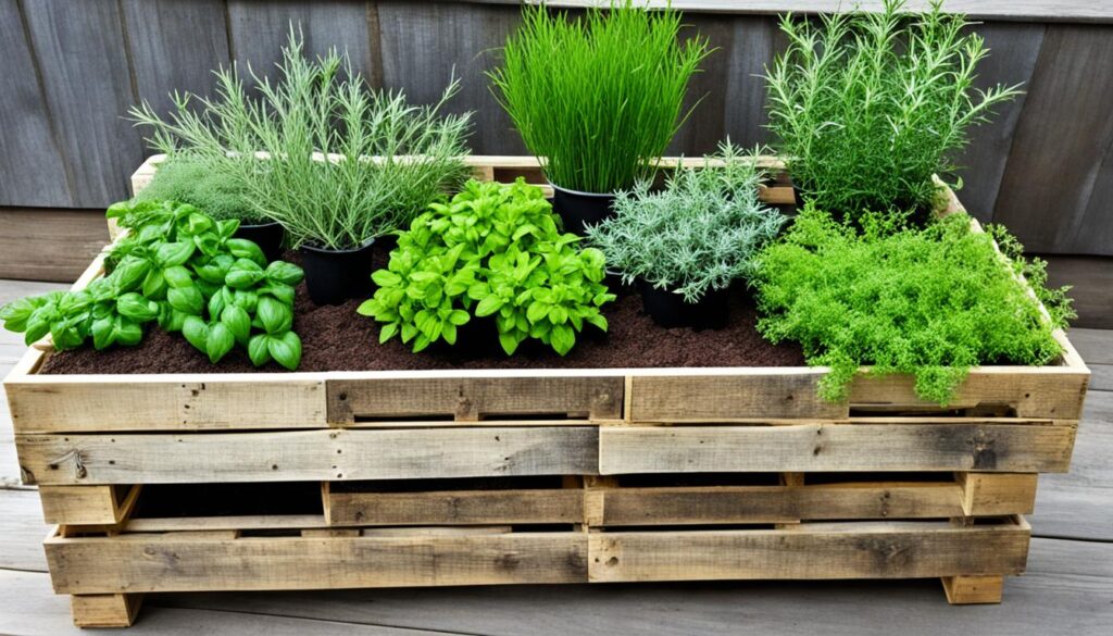 DIY Pallet Herb Garden Planter