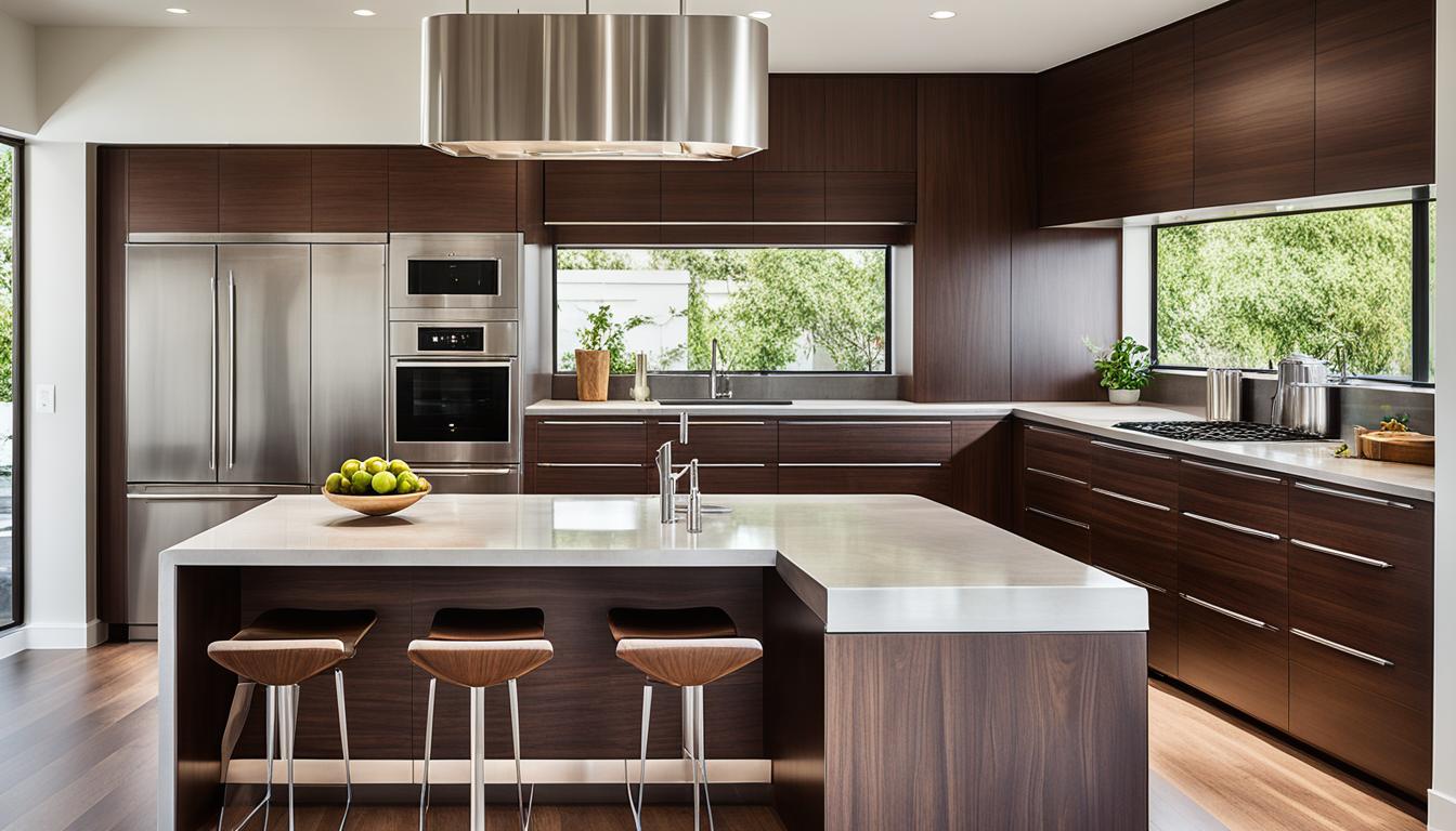 black walnut kitchen cabinets