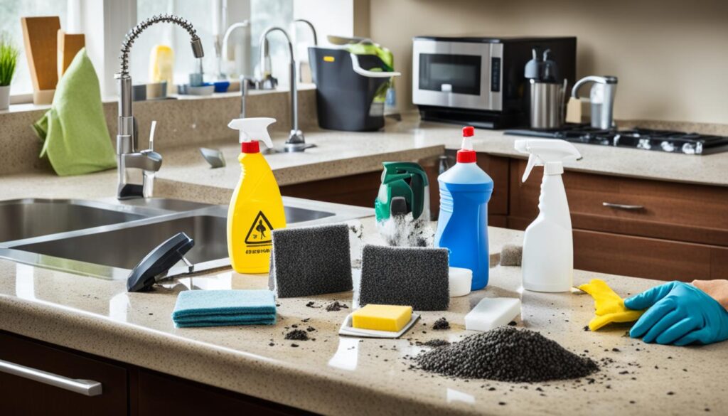 how to get rid of mouse droppings in kitchen