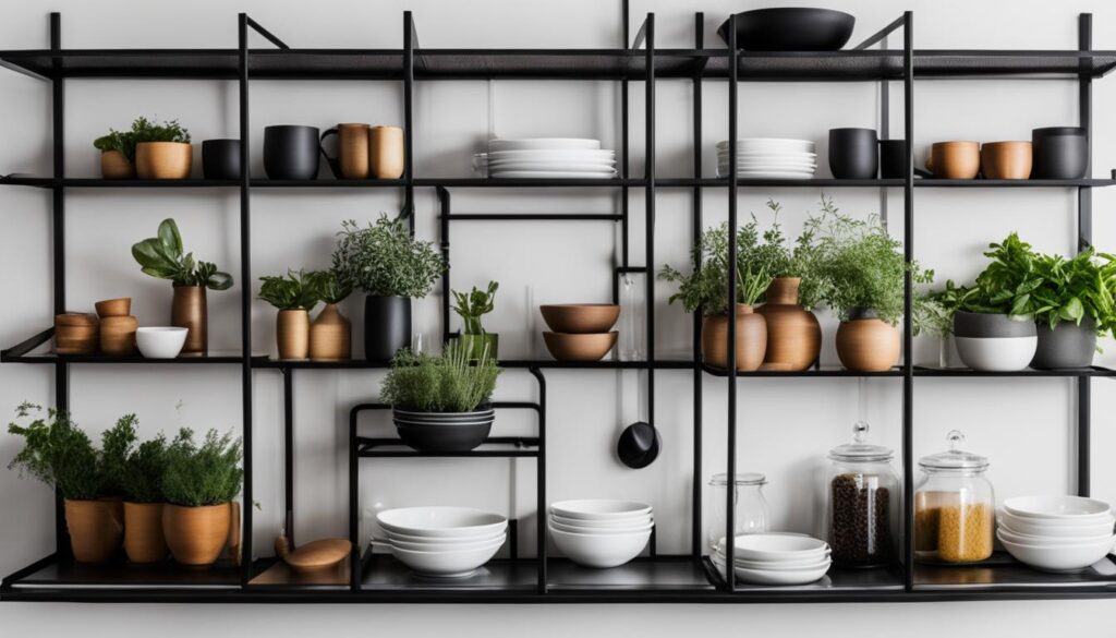 kitchen display shelves