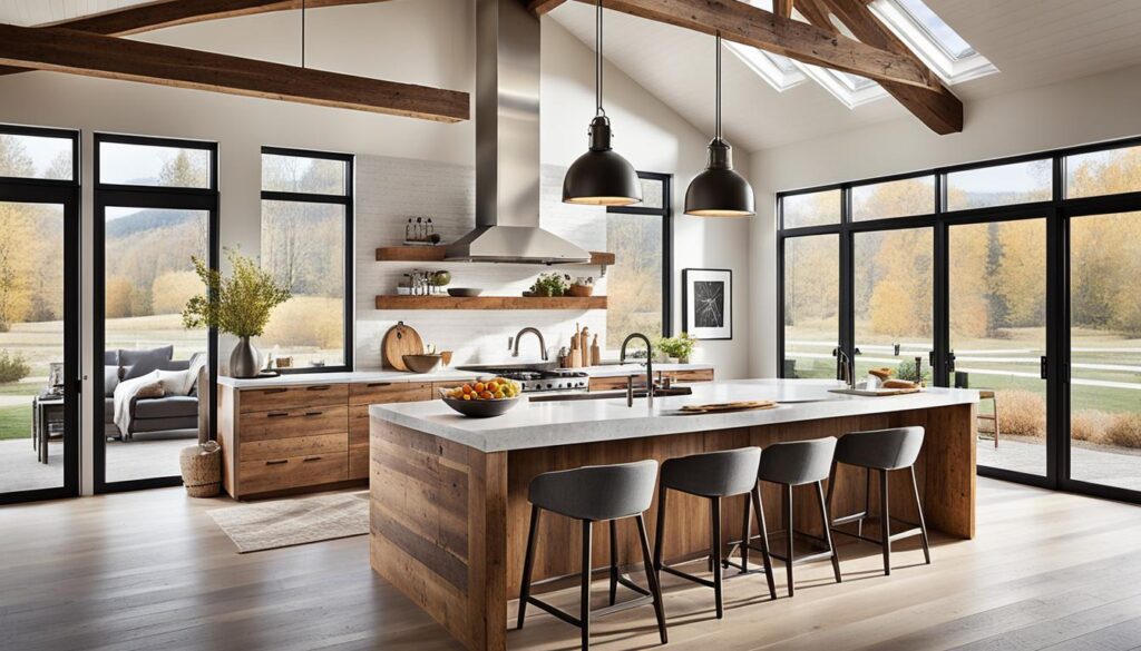 modern barn kitchen