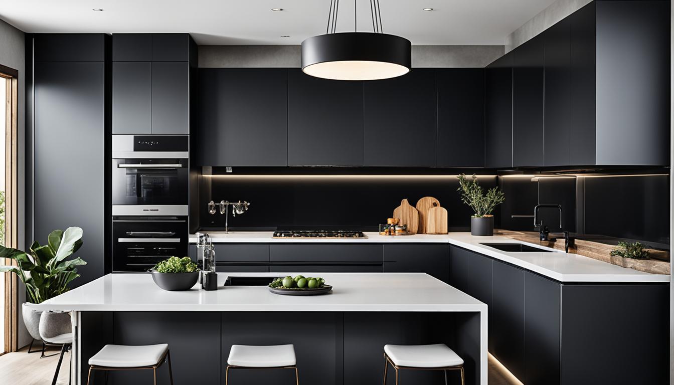 modern dark grey kitchen cabinets