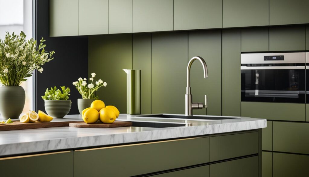 olive green kitchen cabinets