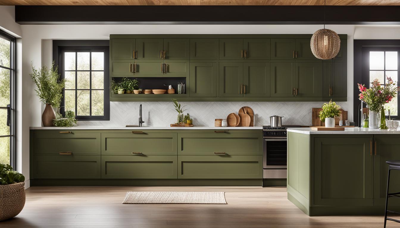 olive green kitchen cabinets