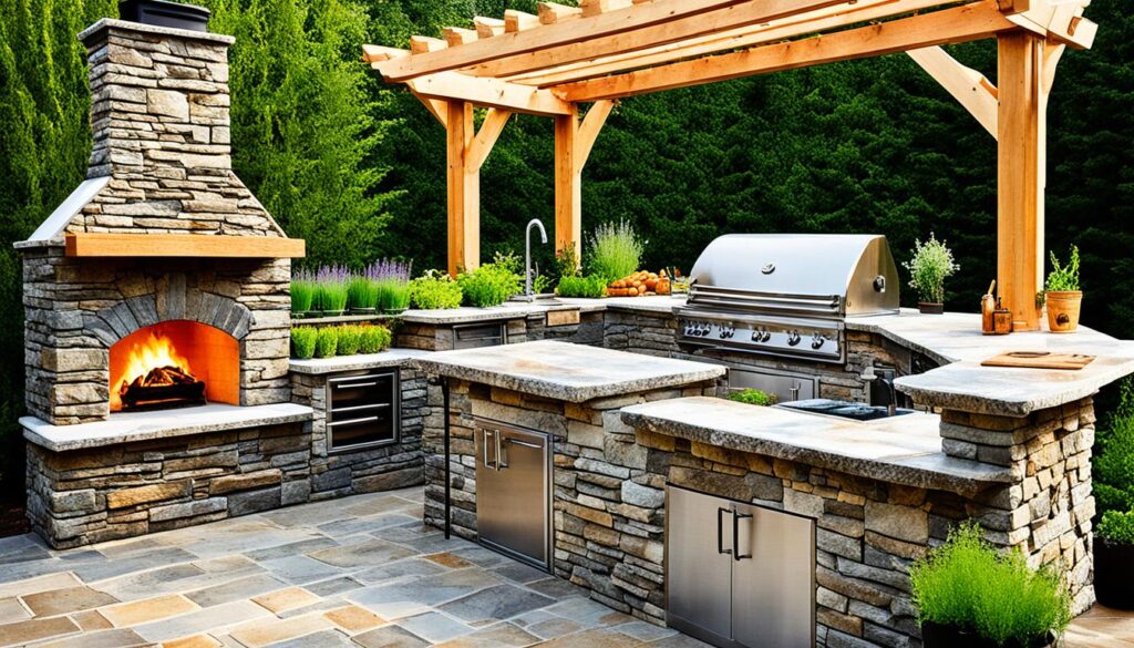 outdoor kitchen and fireplace maintenance