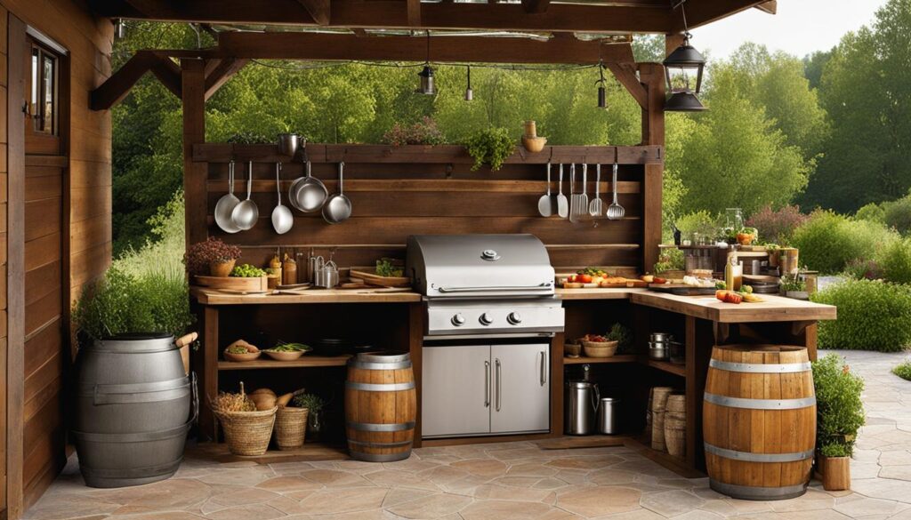 outdoor kitchen pallet ideas