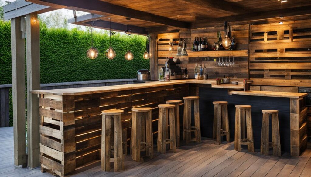 pallet bar for outdoor kitchen