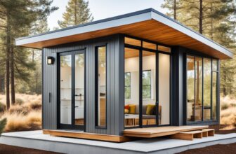 prefab guest house with bathroom and kitchen