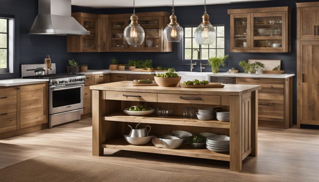 shiplap kitchen island