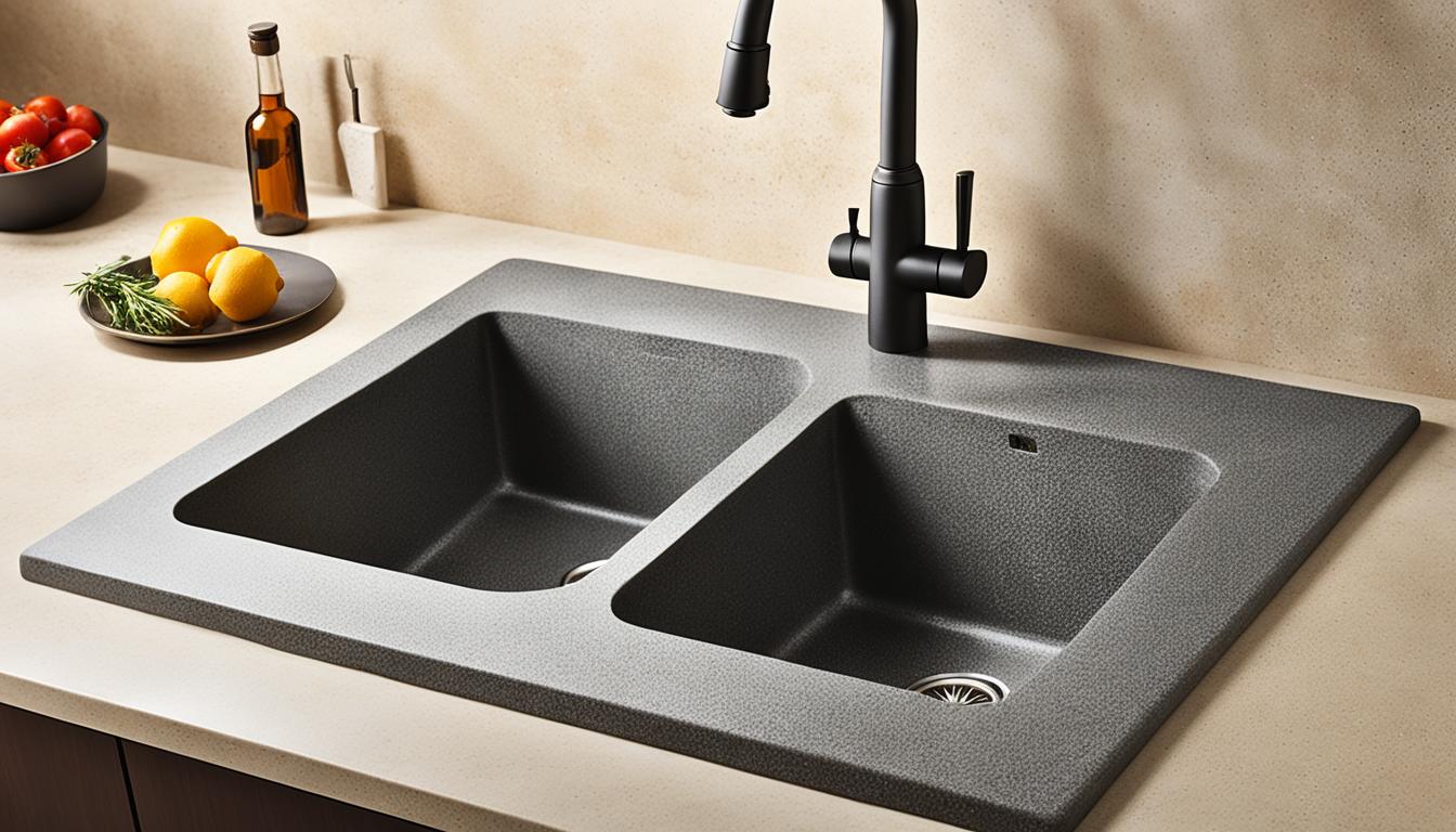 stone kitchen sink