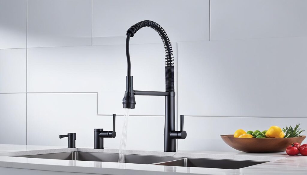 Pull down kitchen faucet