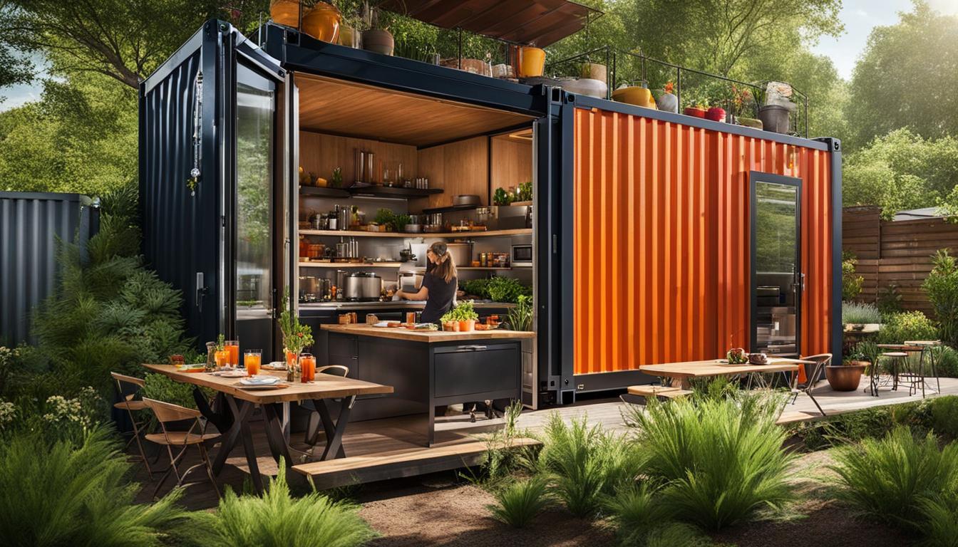 shipping container kitchen