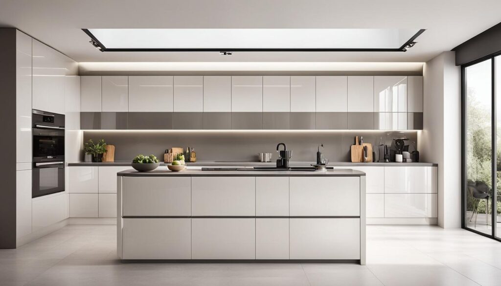 sleek kitchen cabinets