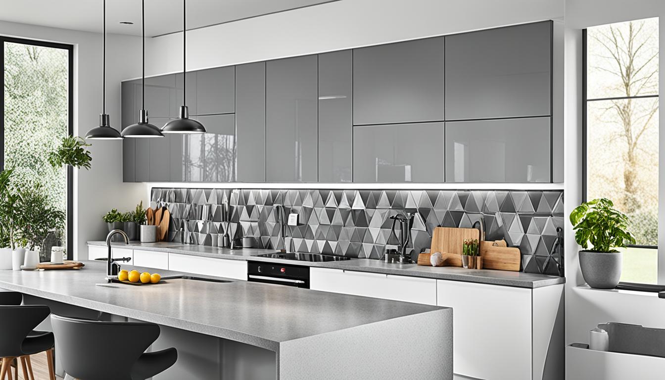 what colour splashback with grey kitchen