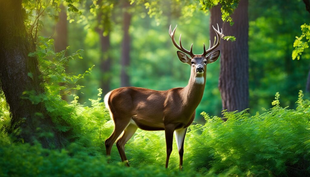 Deer eating grapes