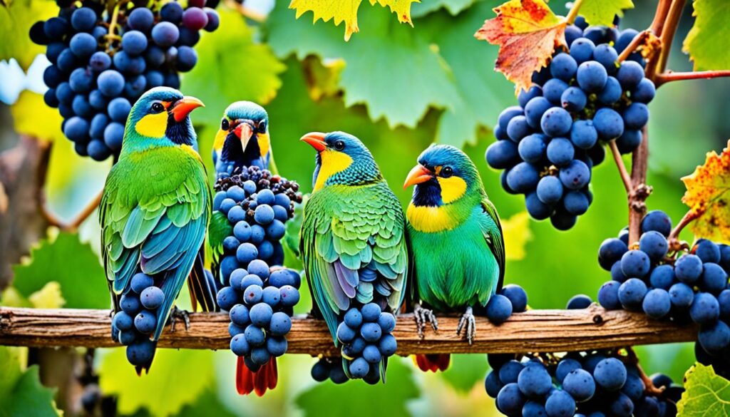 grape nutrition for birds