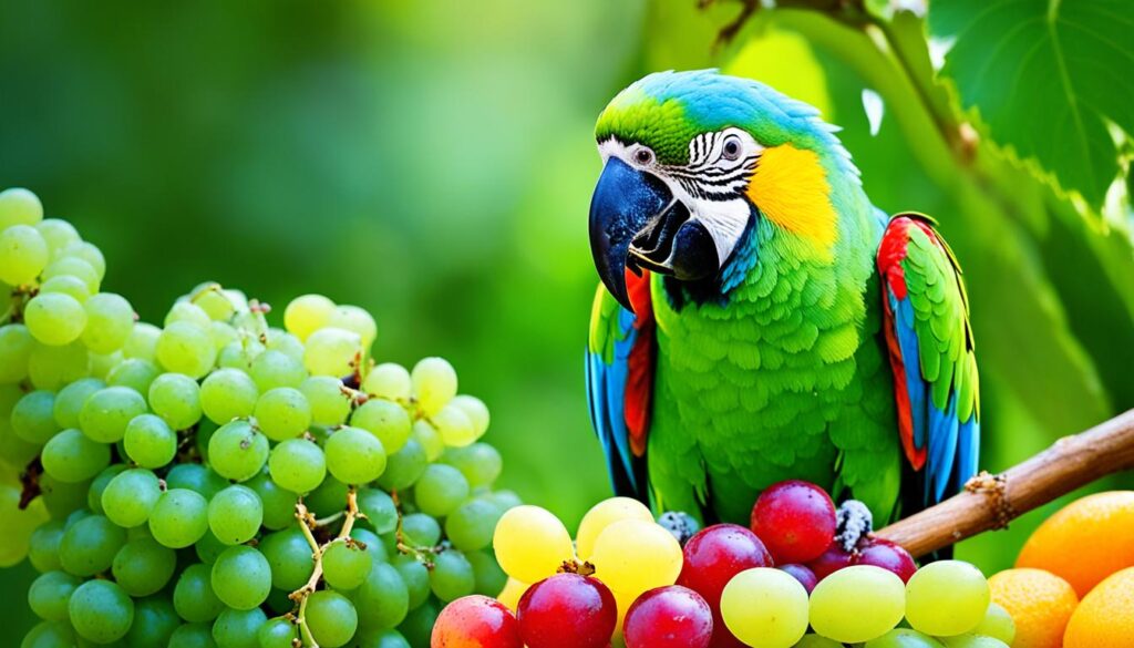 parrot fruit intake