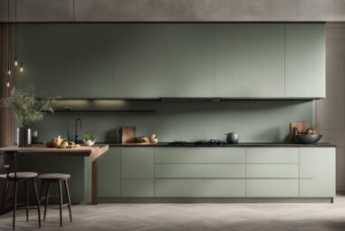 Evergreen Fog Kitchen Cabinets: Chic & Timeless