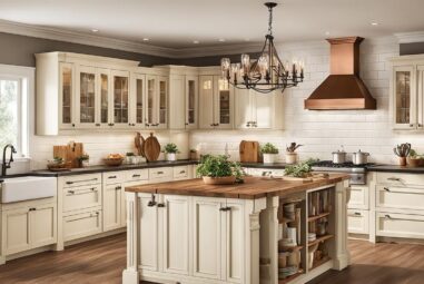 Farmhouse Cream Kitchen Cabinets: Rustic Elegance