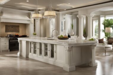 Elegant Kitchen Island with Columns Ideas