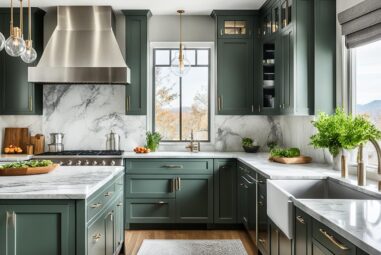 Pewter Green Kitchen Cabinets: Chic Style Update